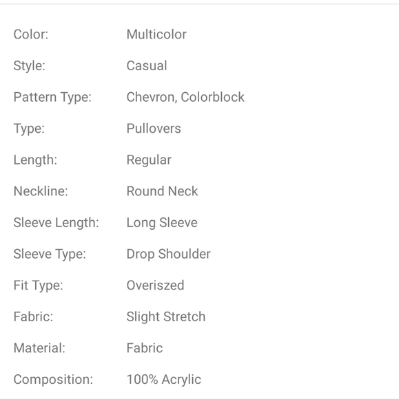 Drop Shoulder Chevron Sweater - Picture 6 of 9